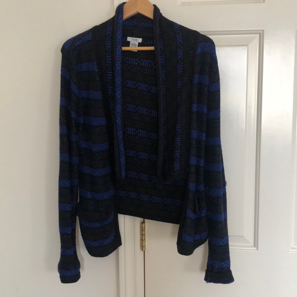 Cache blue cardigan